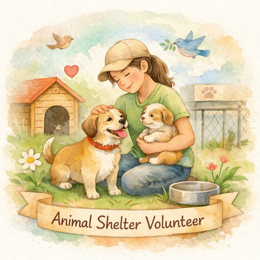 I volunteered at an animal shelter for the first time